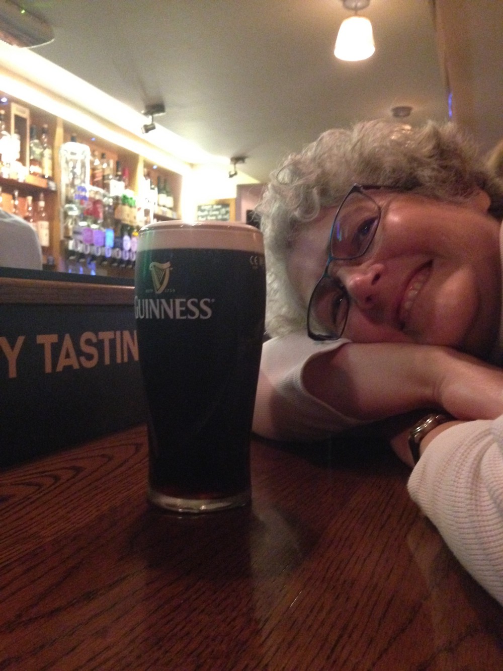 Enjoying a 'Pionta Guinness'